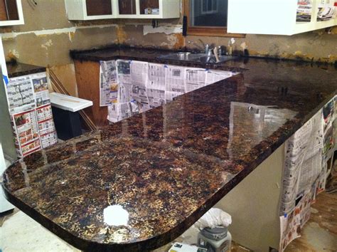 what are the fake granite countertops made of